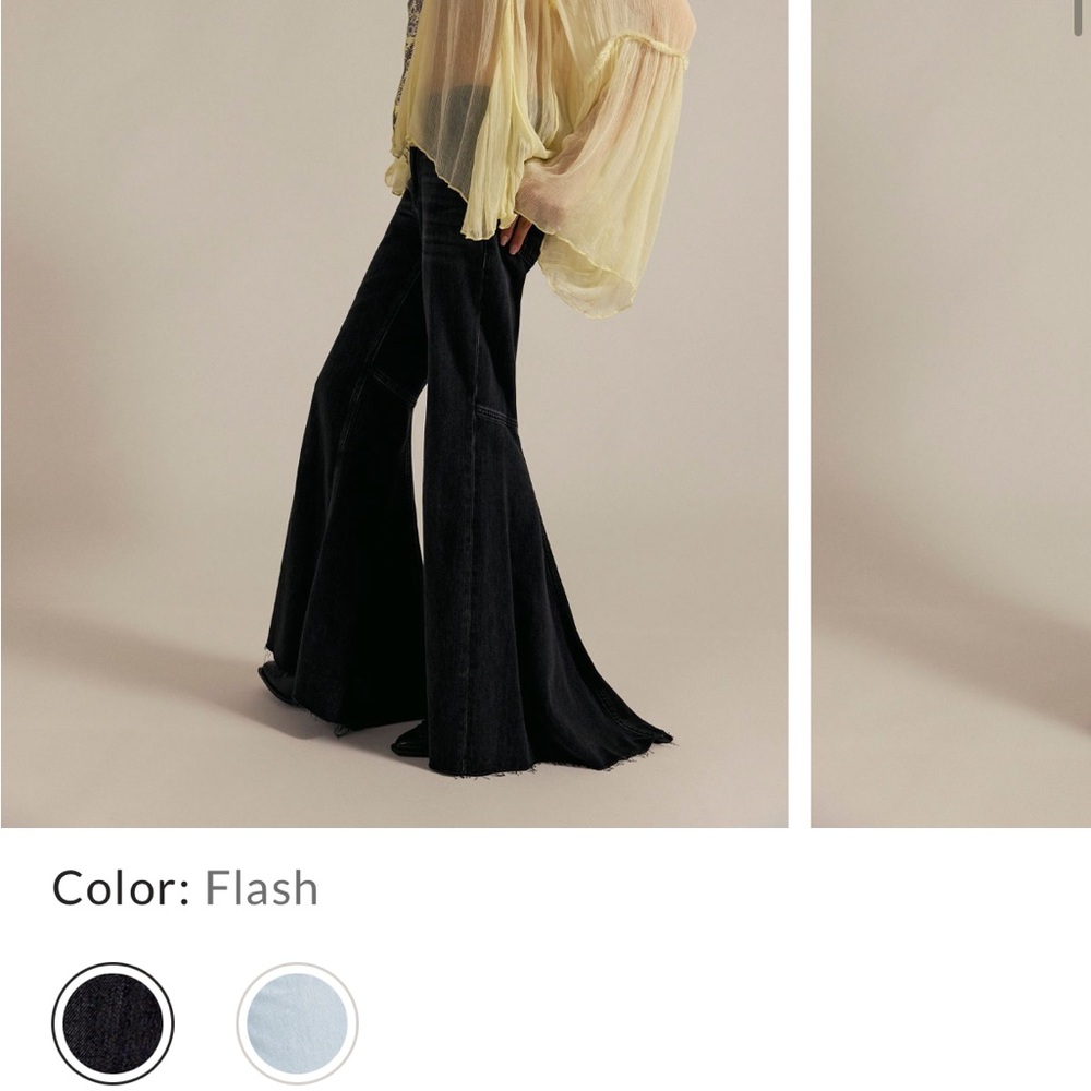 Free People Black Flare Jeans